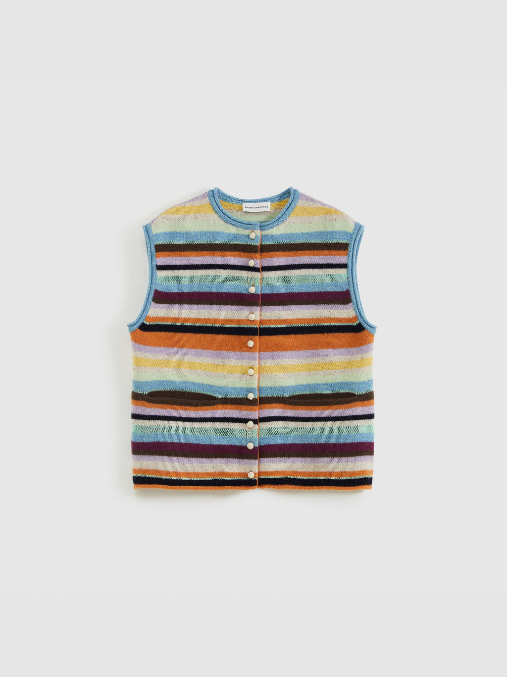 Colorful Striped Knit Vest