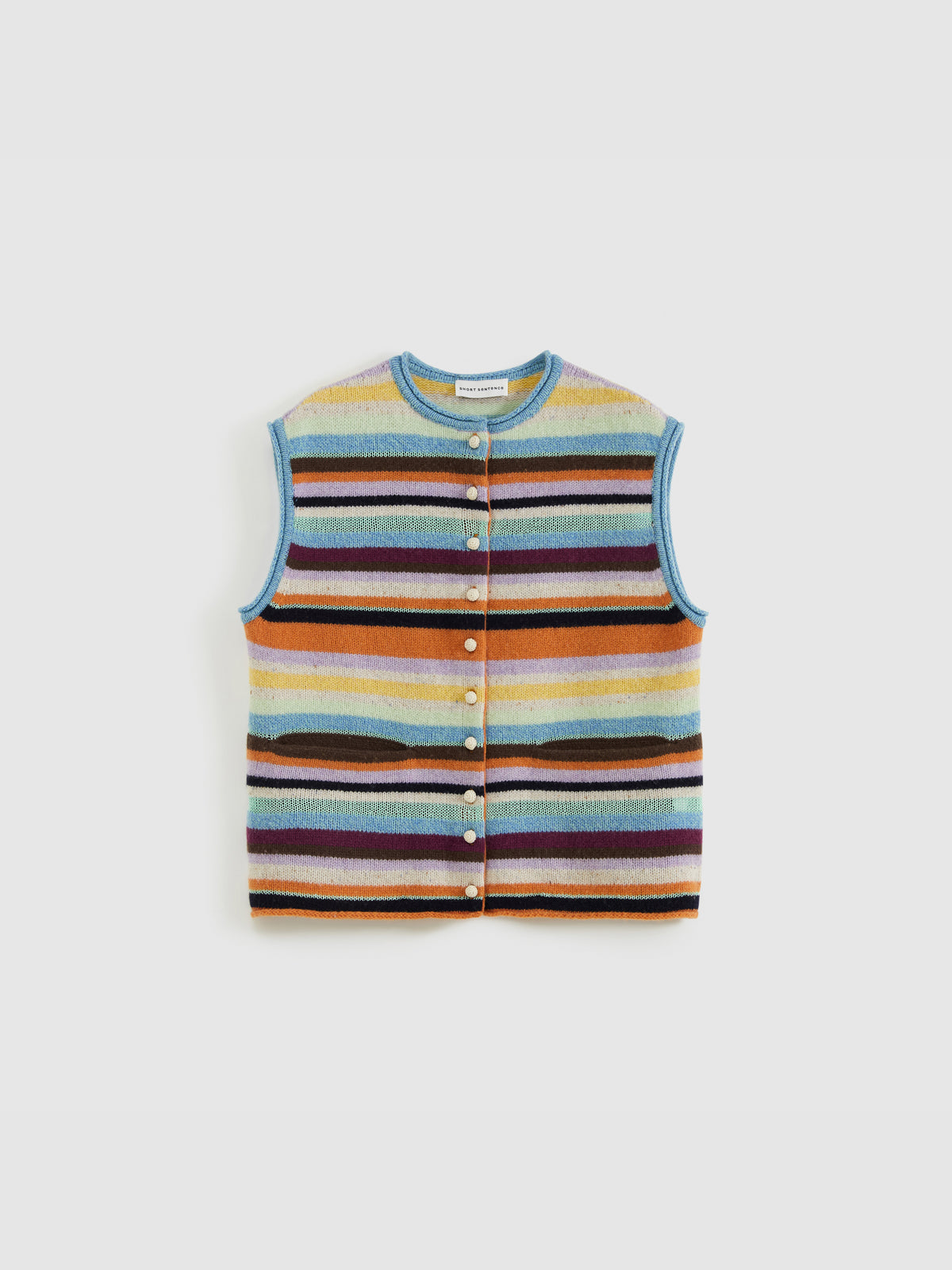 Colorful Striped Knit Vest