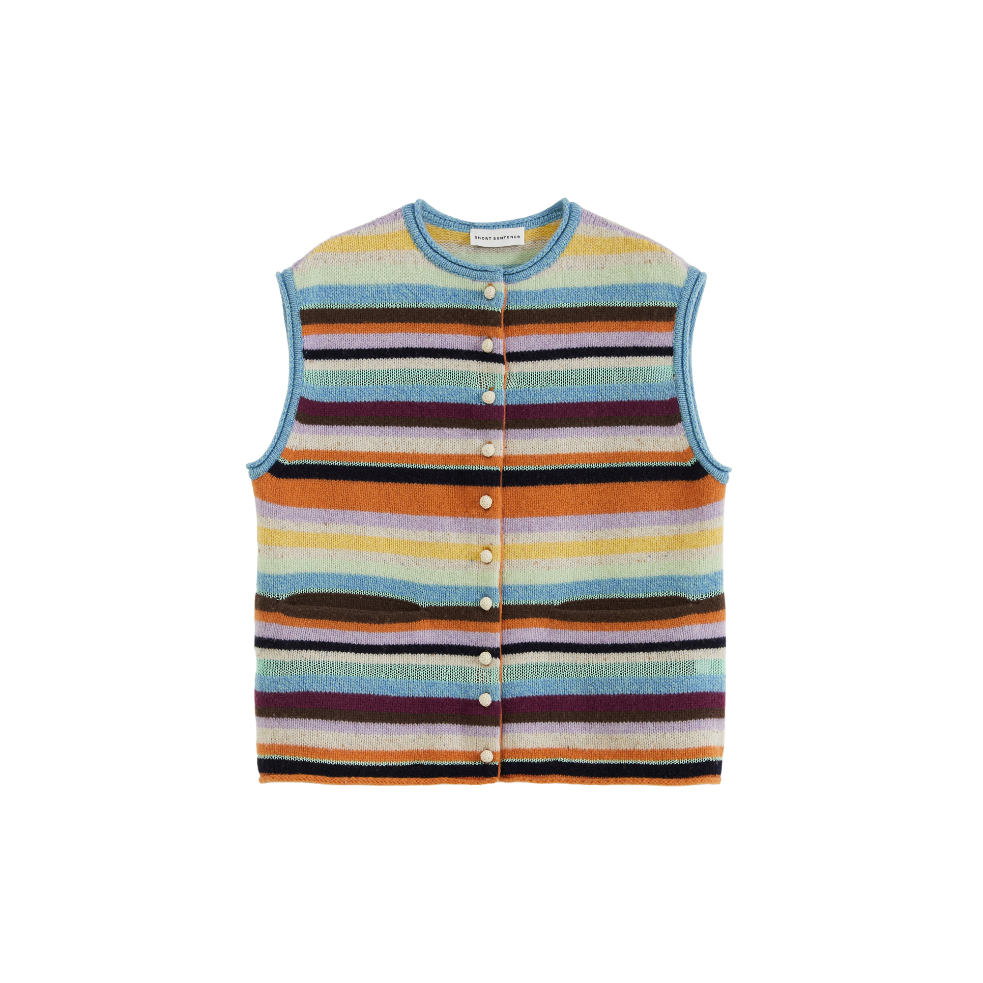 Colorful Striped Knit Vest