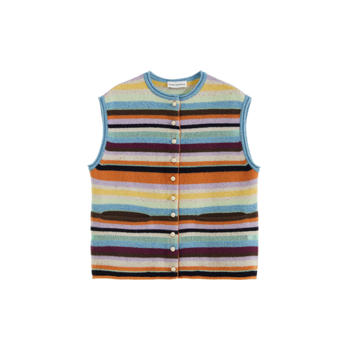Colorful Striped Knit Vest