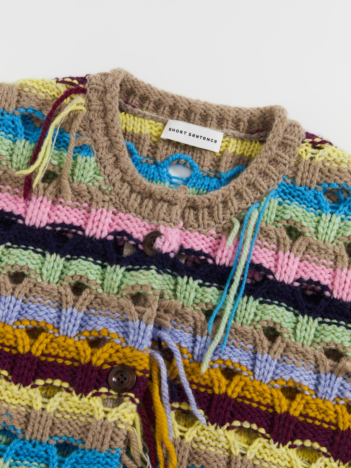 Color-Striped Textured Knit Vest