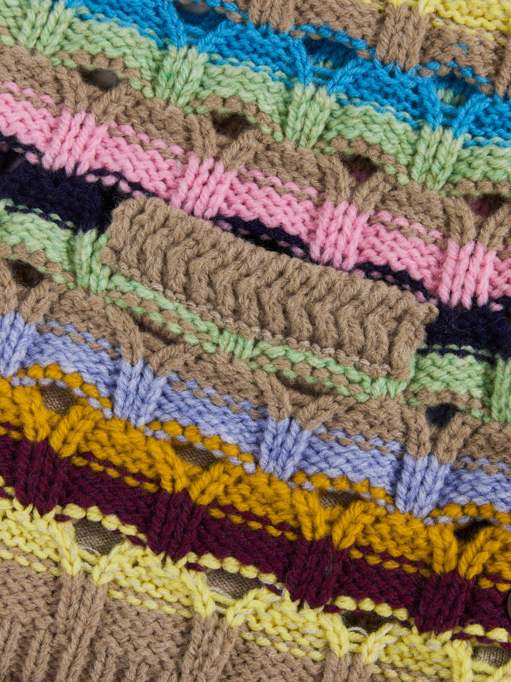 Color-Striped Textured Knit Vest