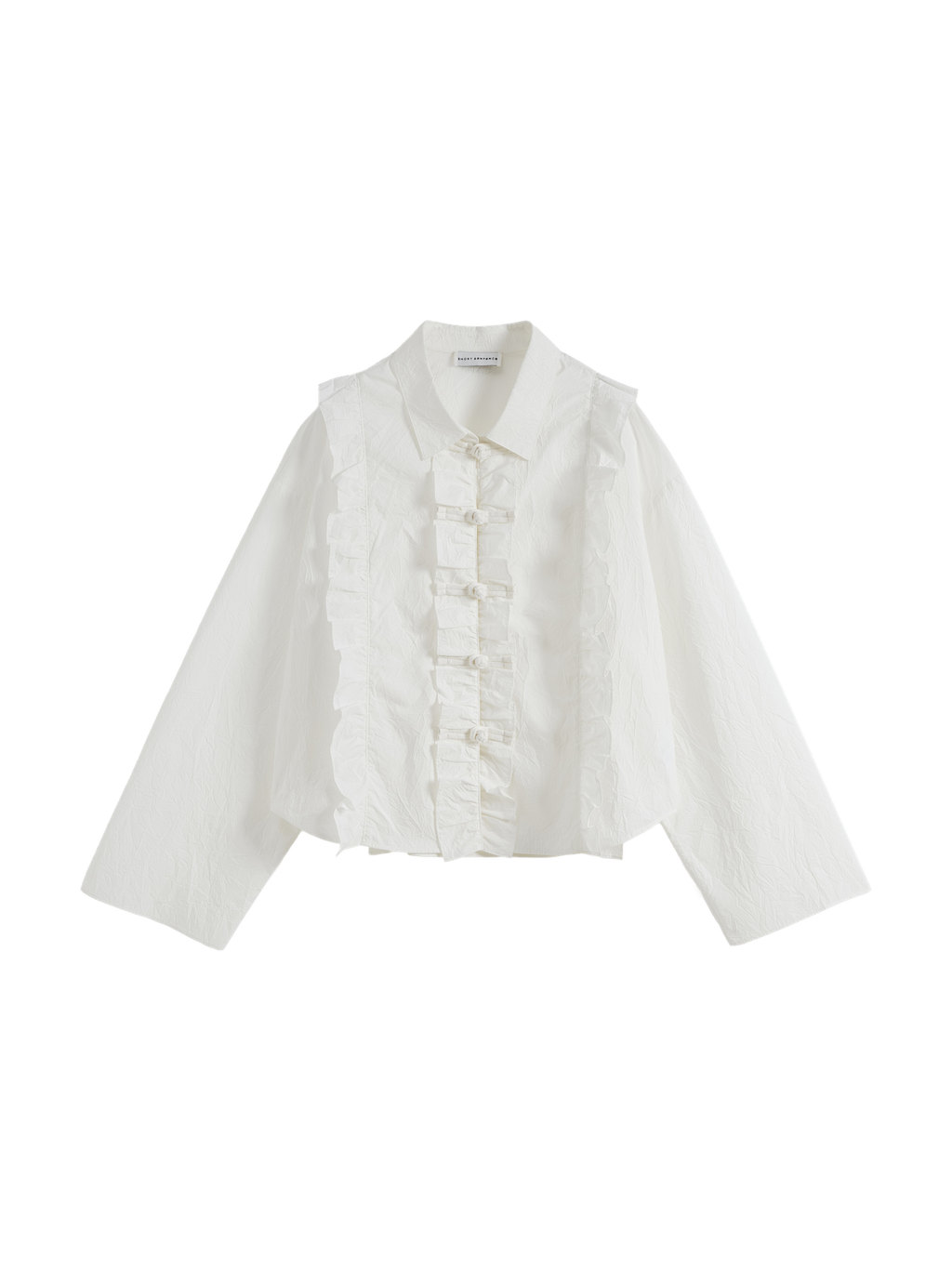 Wrinkled Button‑Up Shirt