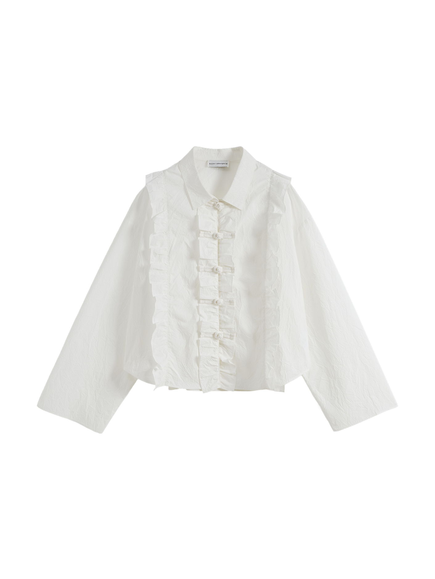 Wrinkled Button‑Up Shirt