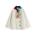 Scarf Collar Cropped Trench Coat