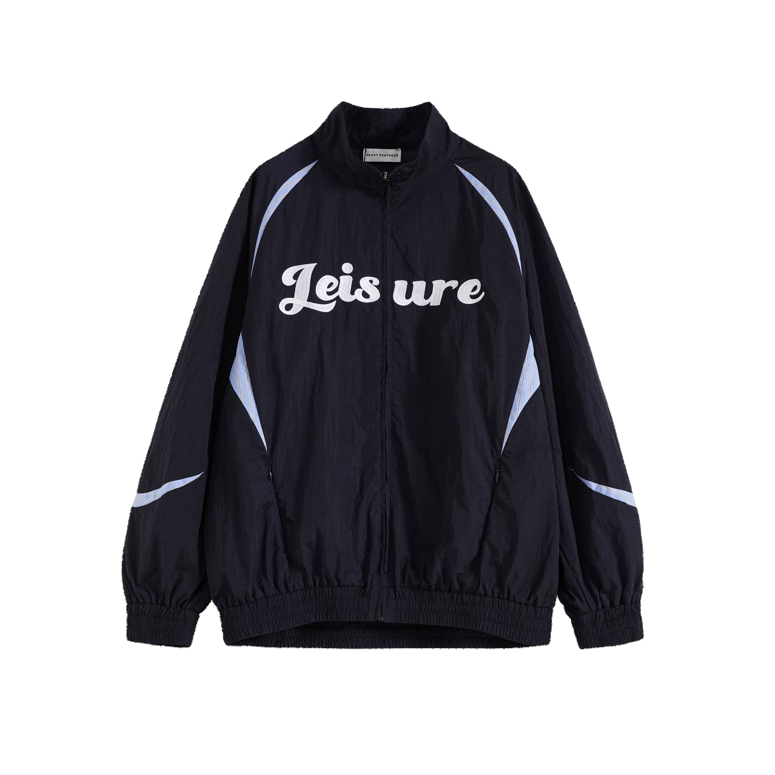 Lettering Embroidered Nylon Jacket
