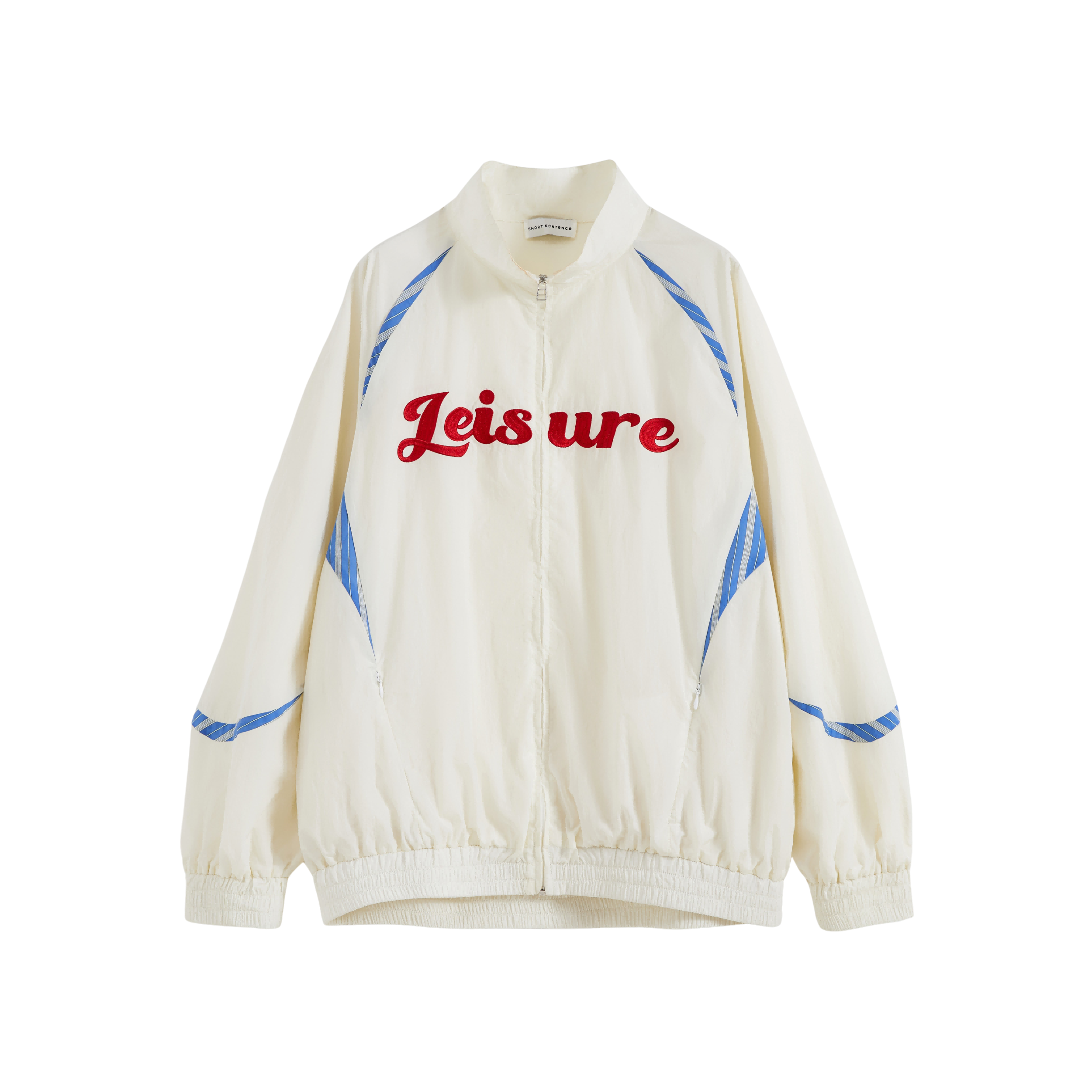Lettering Embroidered Nylon Jacket
