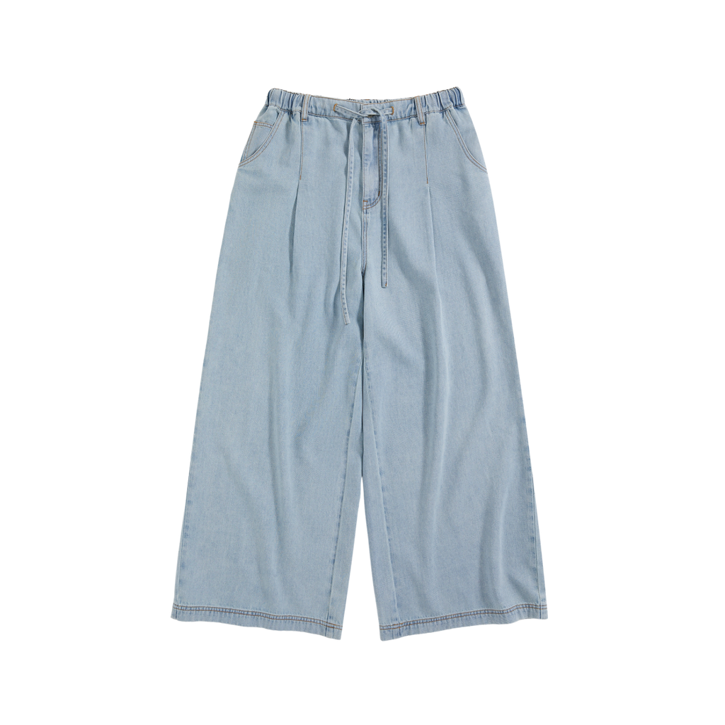 Drawstring Tencel Denim Jeans