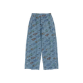 Car‑Print Snap Jeans