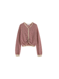 Adjustable Placket Striped Knit Cardigan