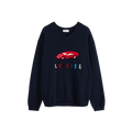 Crochet Car V‑Neck Sweater