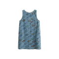 Car‑Print Denim Dress