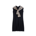 Shawl Collar Sleeveless Knit Dress