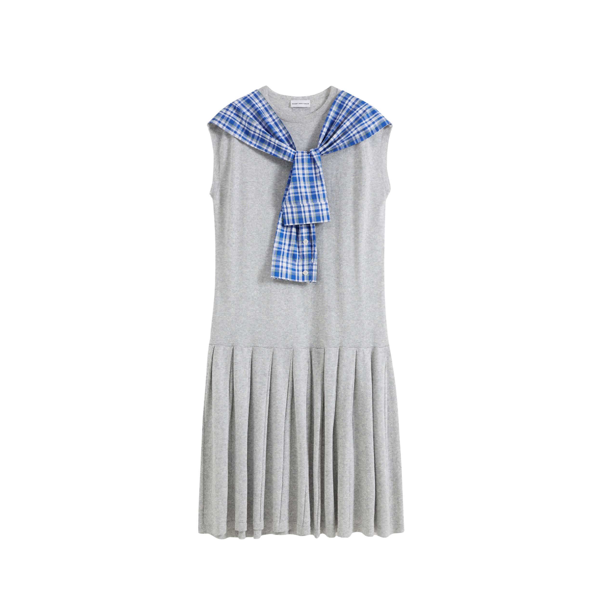 Shawl Collar Sleeveless Knit Dress