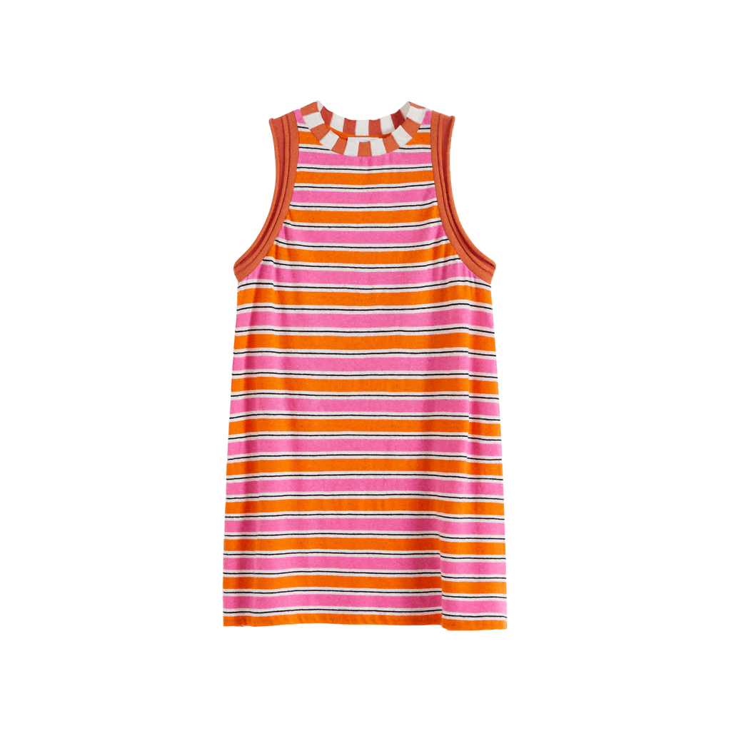 Striped Linen Cotton Vest Dress