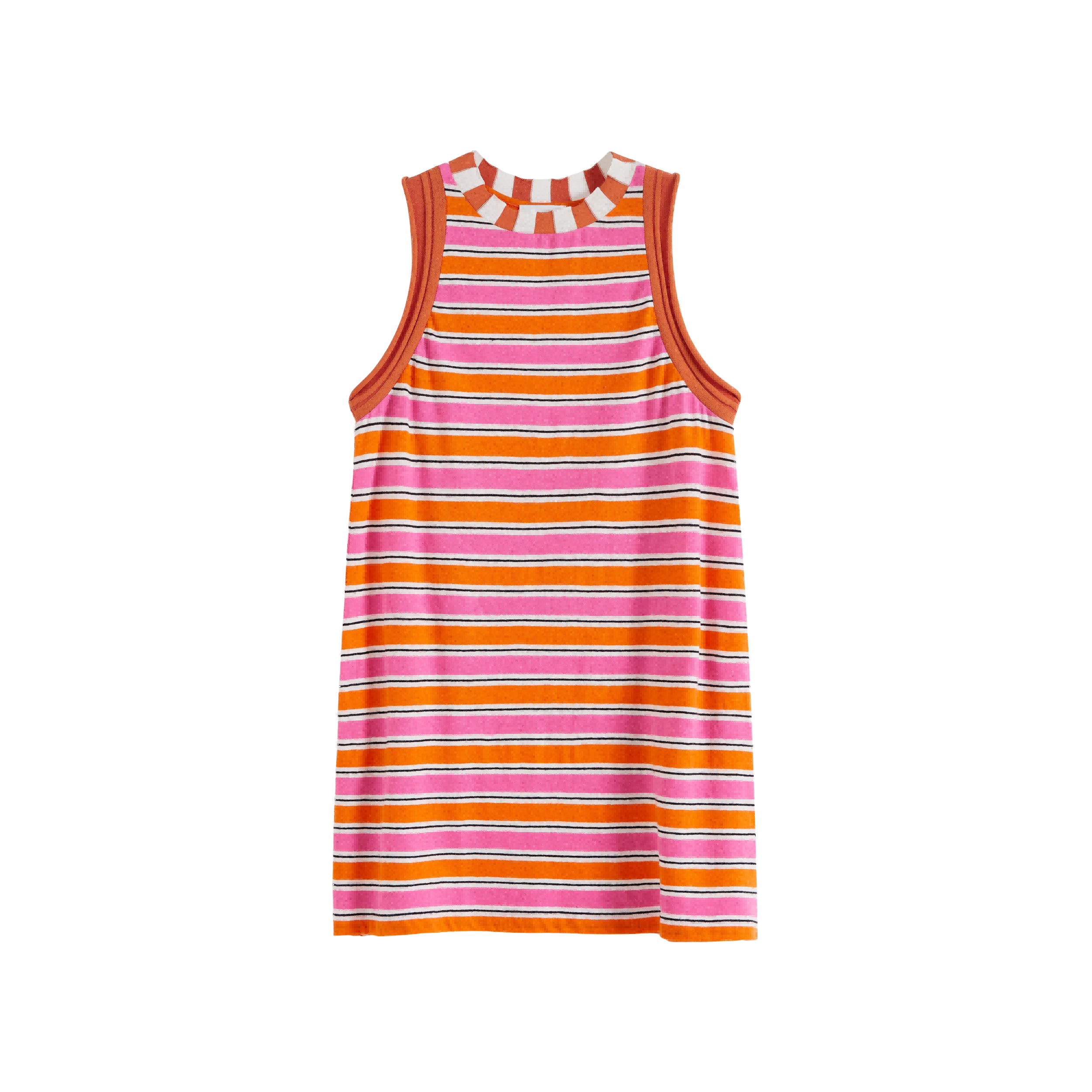 Striped Linen Cotton Vest Dress