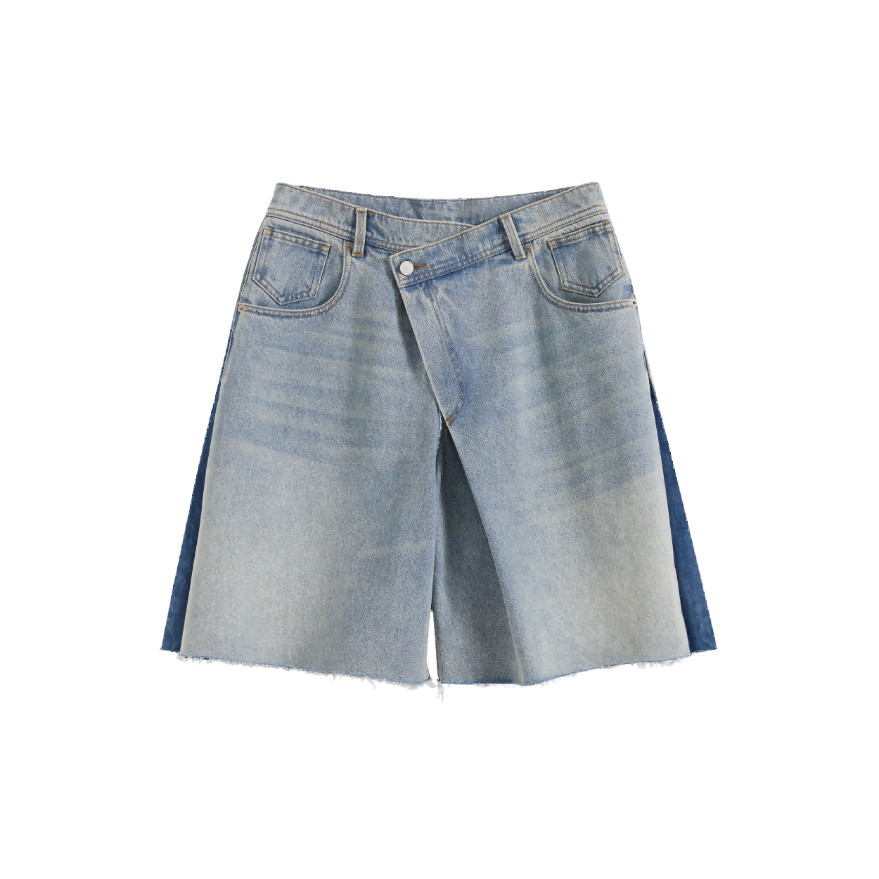 Side Panel Denim Shorts