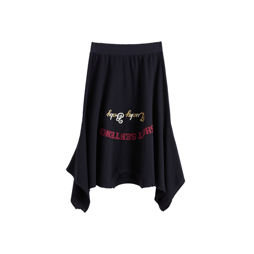Deconstructed T-shirt Embroidered Skirt