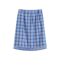 Ruffled Hem Plaid Skirt