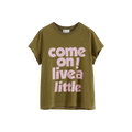 Slogan Print Slim Fit T‑shirt