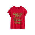 Slogan Print Slim Fit T‑shirt