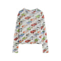 Crinkled Car-Print Shirt