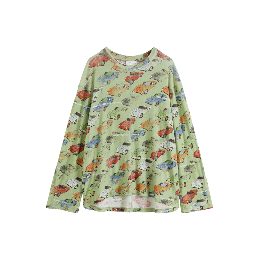 Oversized Car‑Print T‑shirt