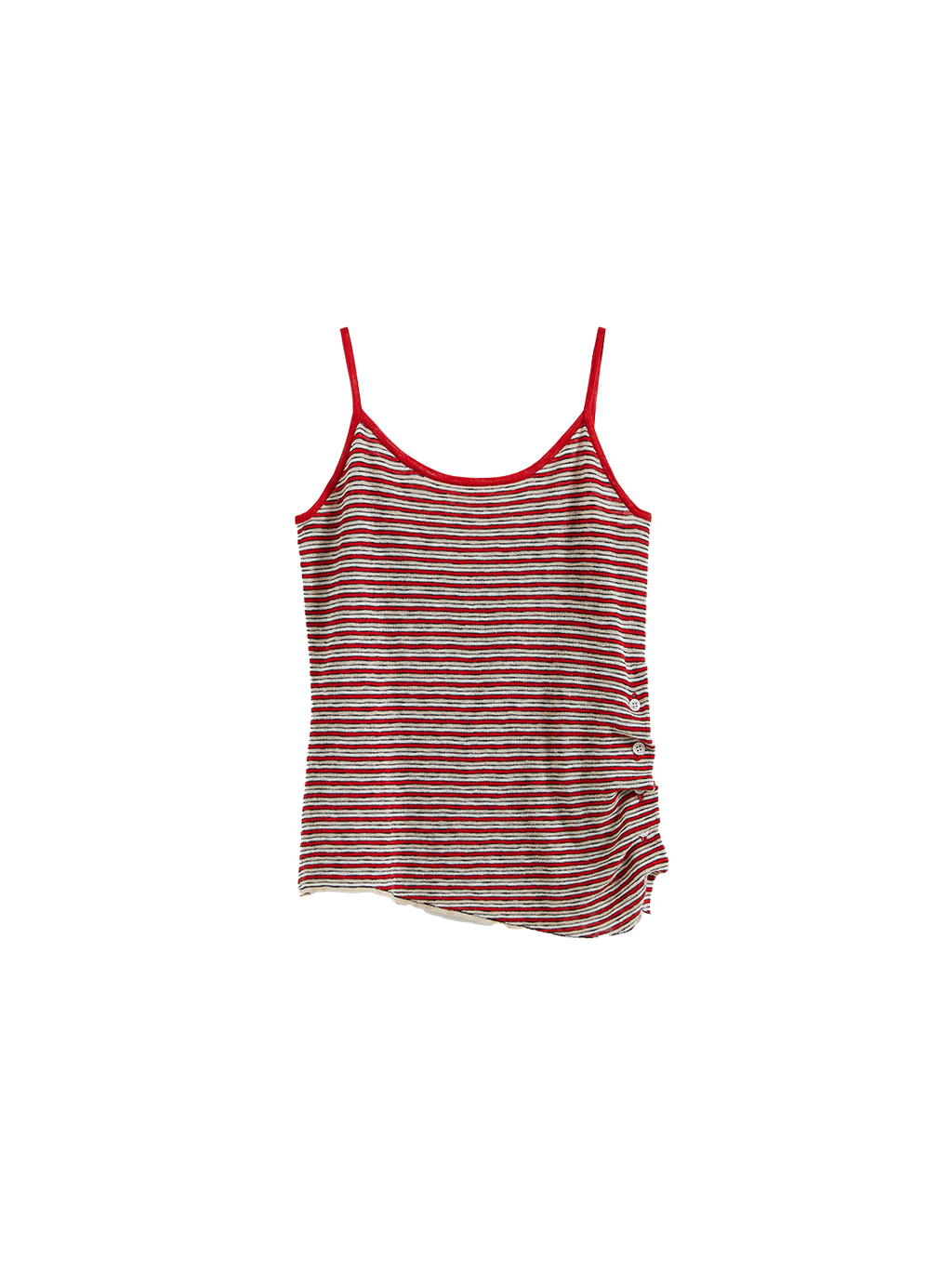 Side Placket Pinstripe Knit Vest