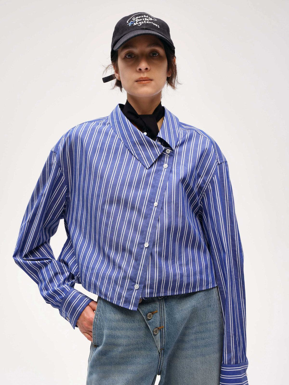 Slanted Striped Shirt - 1