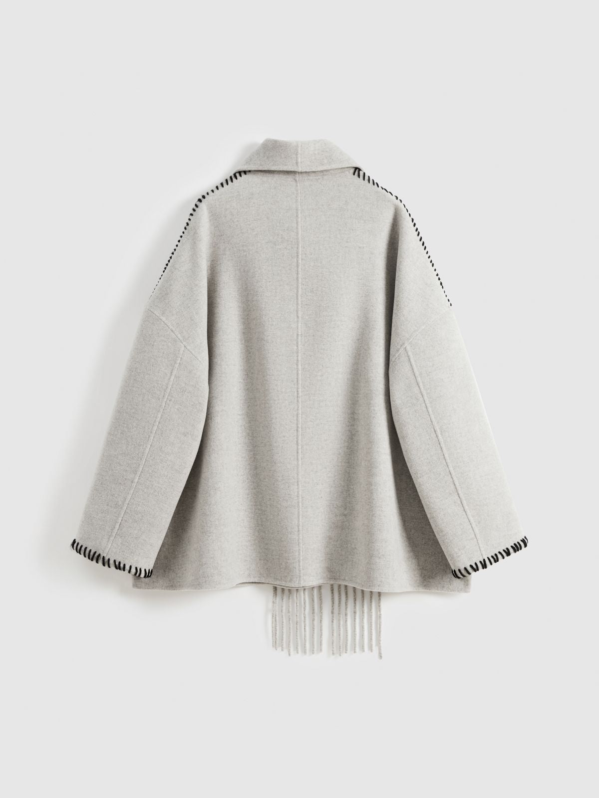 Scarf Double-Face Coat - 7
