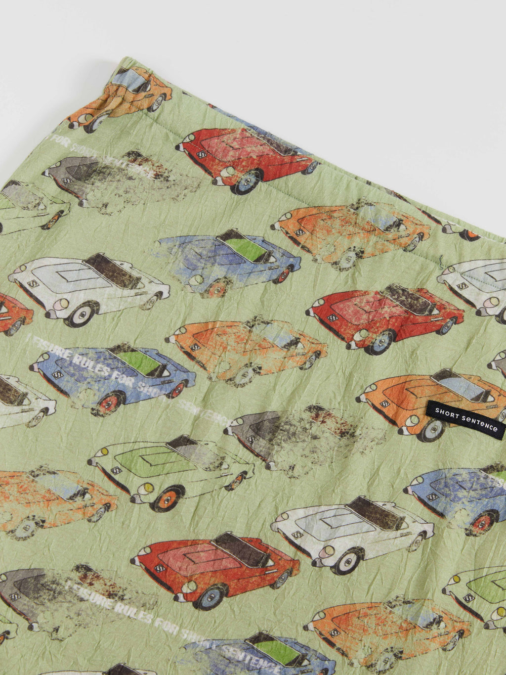 Crinkled Car‑Print Skirt - 5