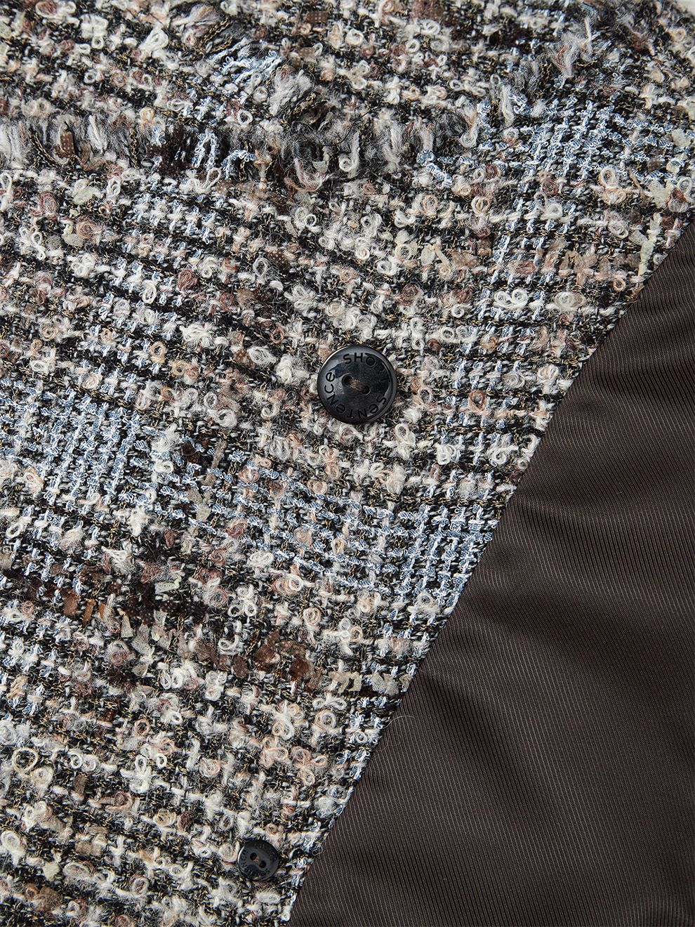 Star Button Check Frayed Long  Coat - 5