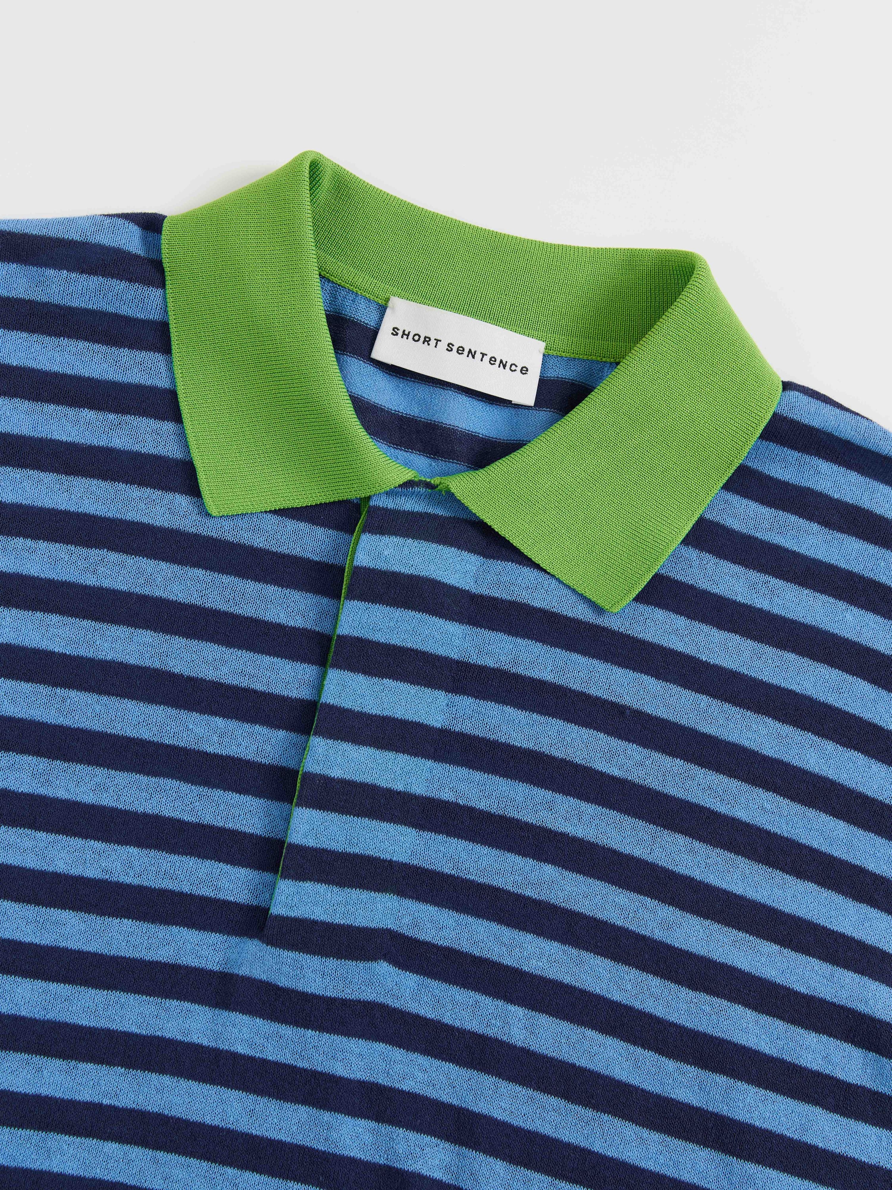 Striped Polo Knit Shirt - 5