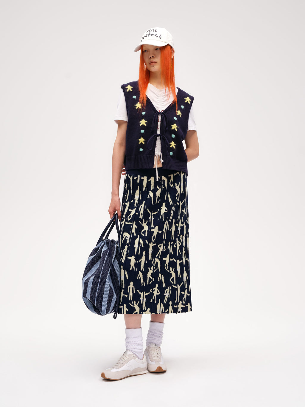Tie-front Jacquard Vest - 2