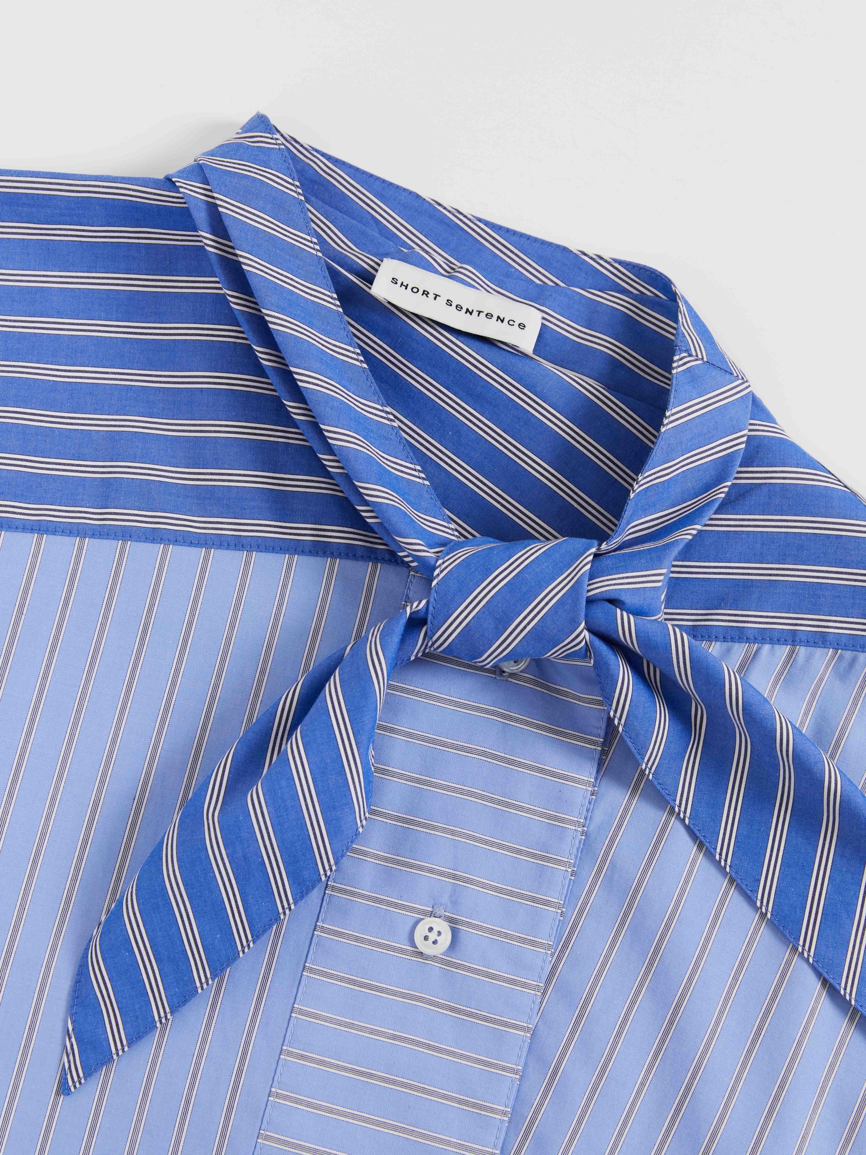 Tie‑Neck Colorblock Shirt - 4