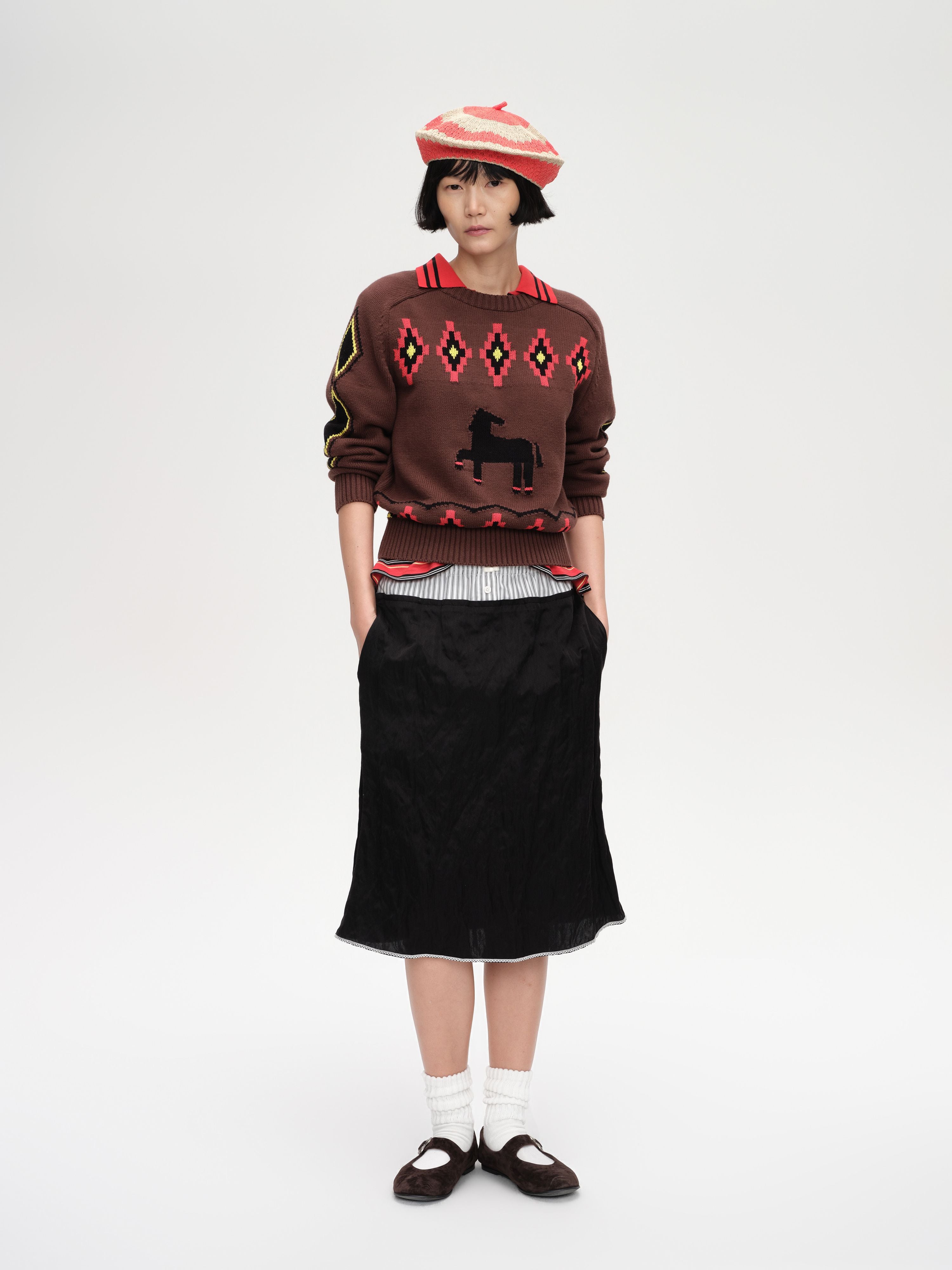 Double‑Layer Midi Skirt - 2