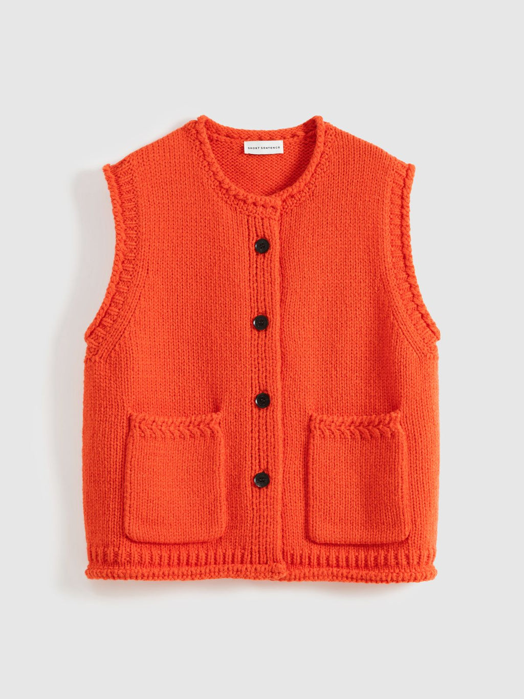 Chunky Knit Crew Neck Vest - 6