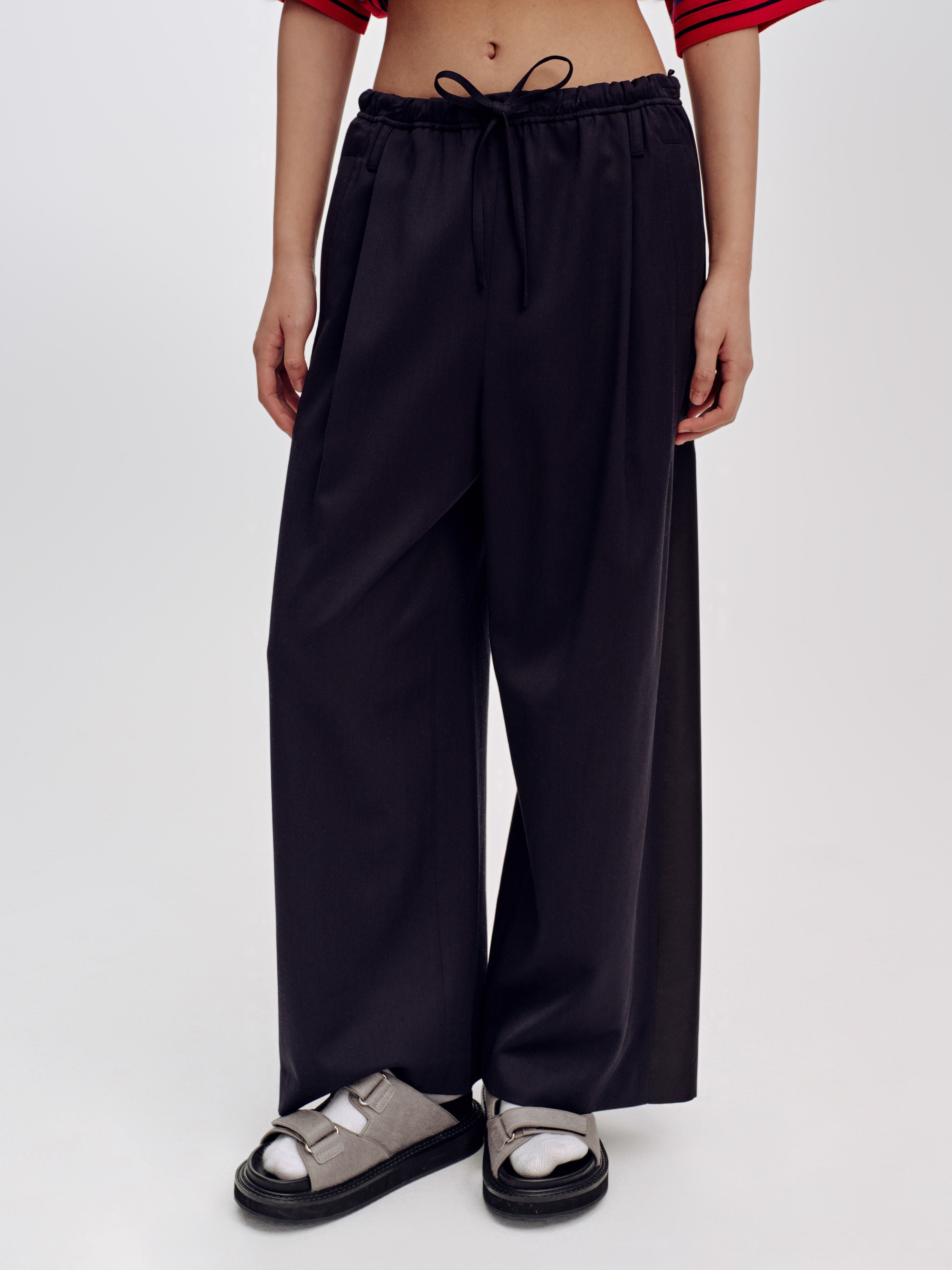 Patchwork Baggy Tapered Trousers - 1