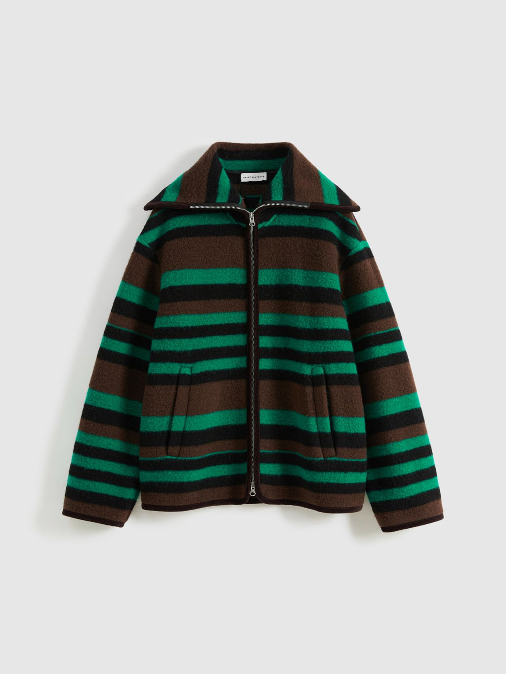 Colorful Striped Lapel Jacket - 6