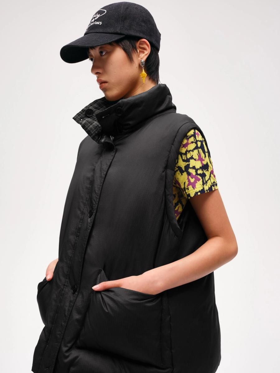 Reversible A-Line Down Vest - 1