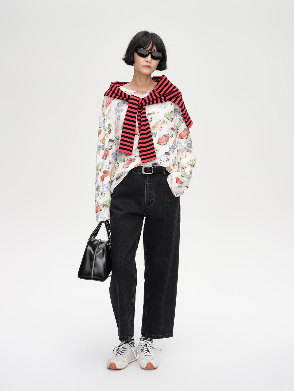 Oversized Car‑Print T‑shirt - 2