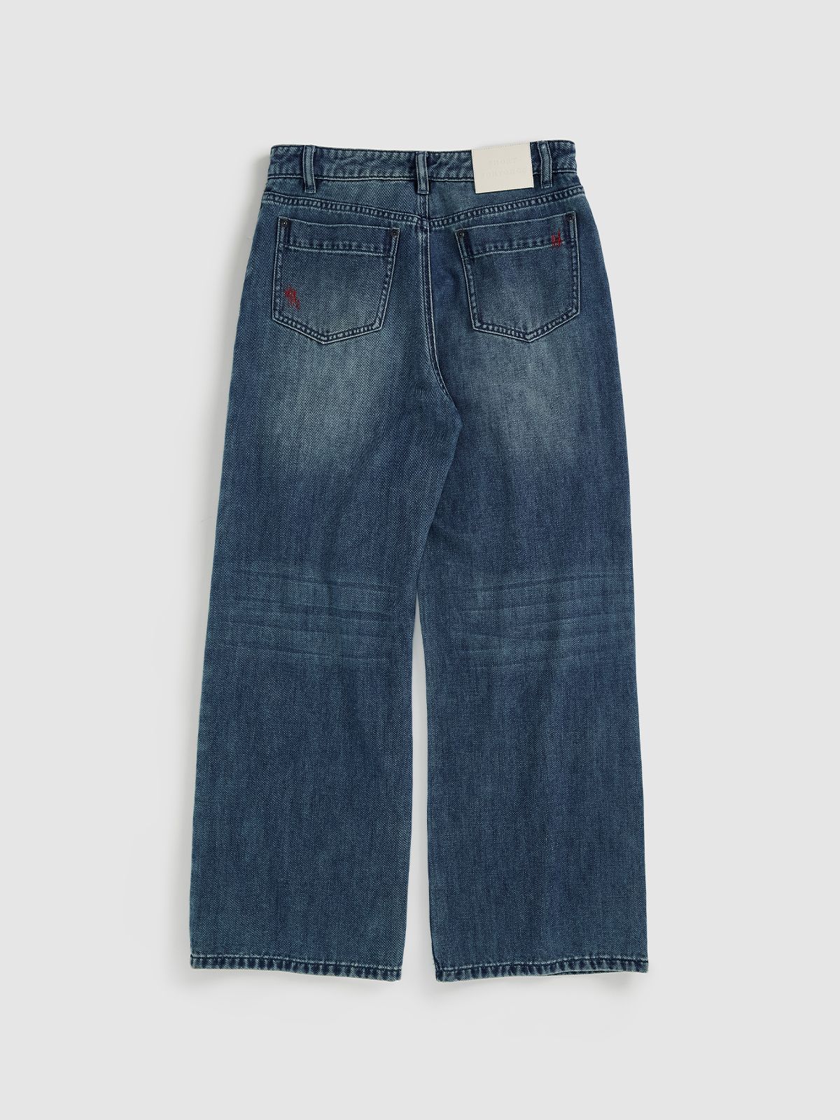 Patchwork Embroidered Straight-Leg Jeans - 8
