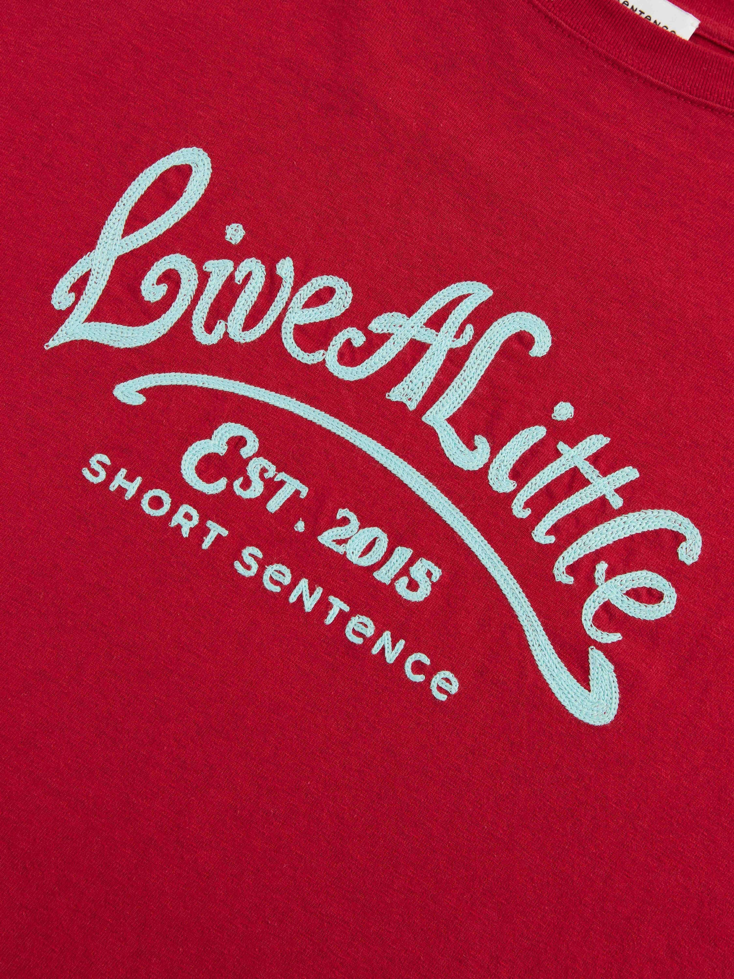 Loose Fit Embroidered T-shirt - 5