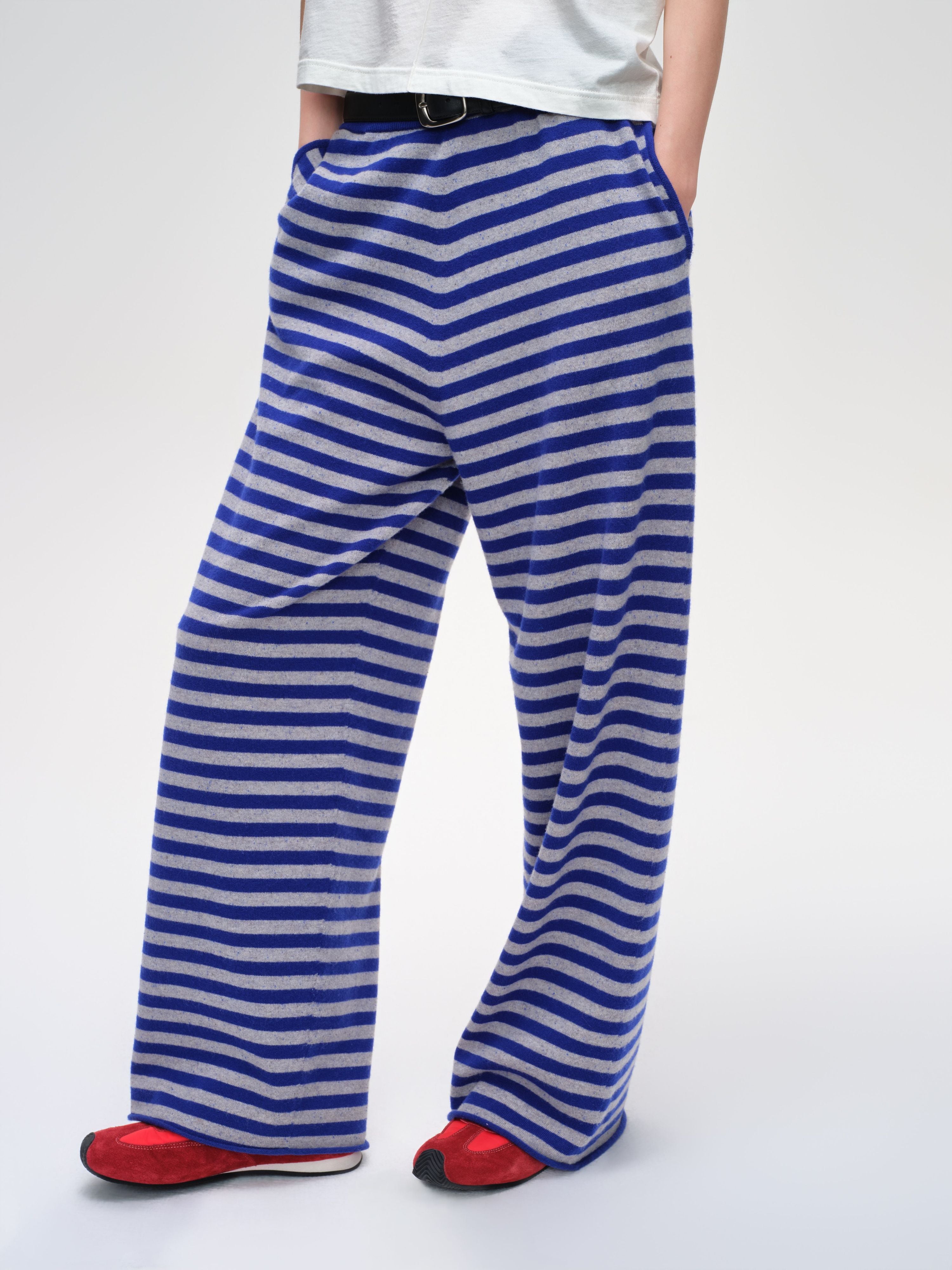 Striped seamless knit pants - 1