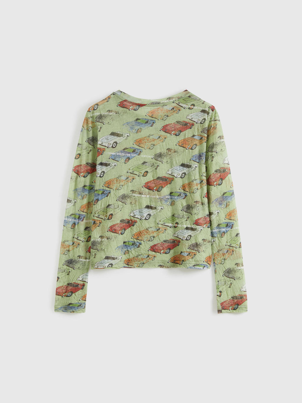 Crinkled Car-Print Shirt - 8