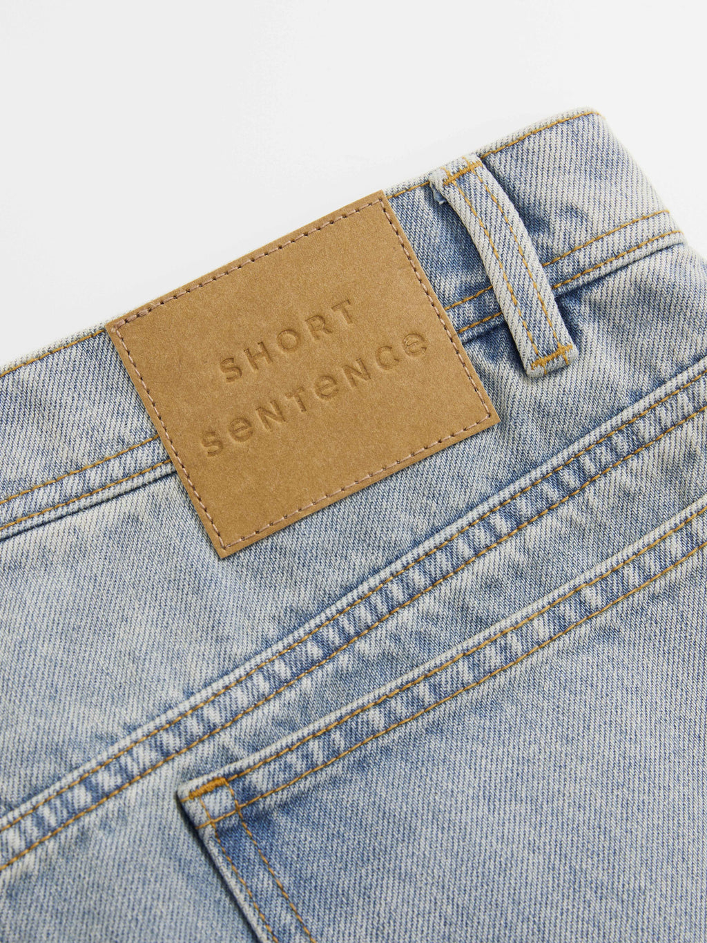 Side Panel Denim Shorts - 6