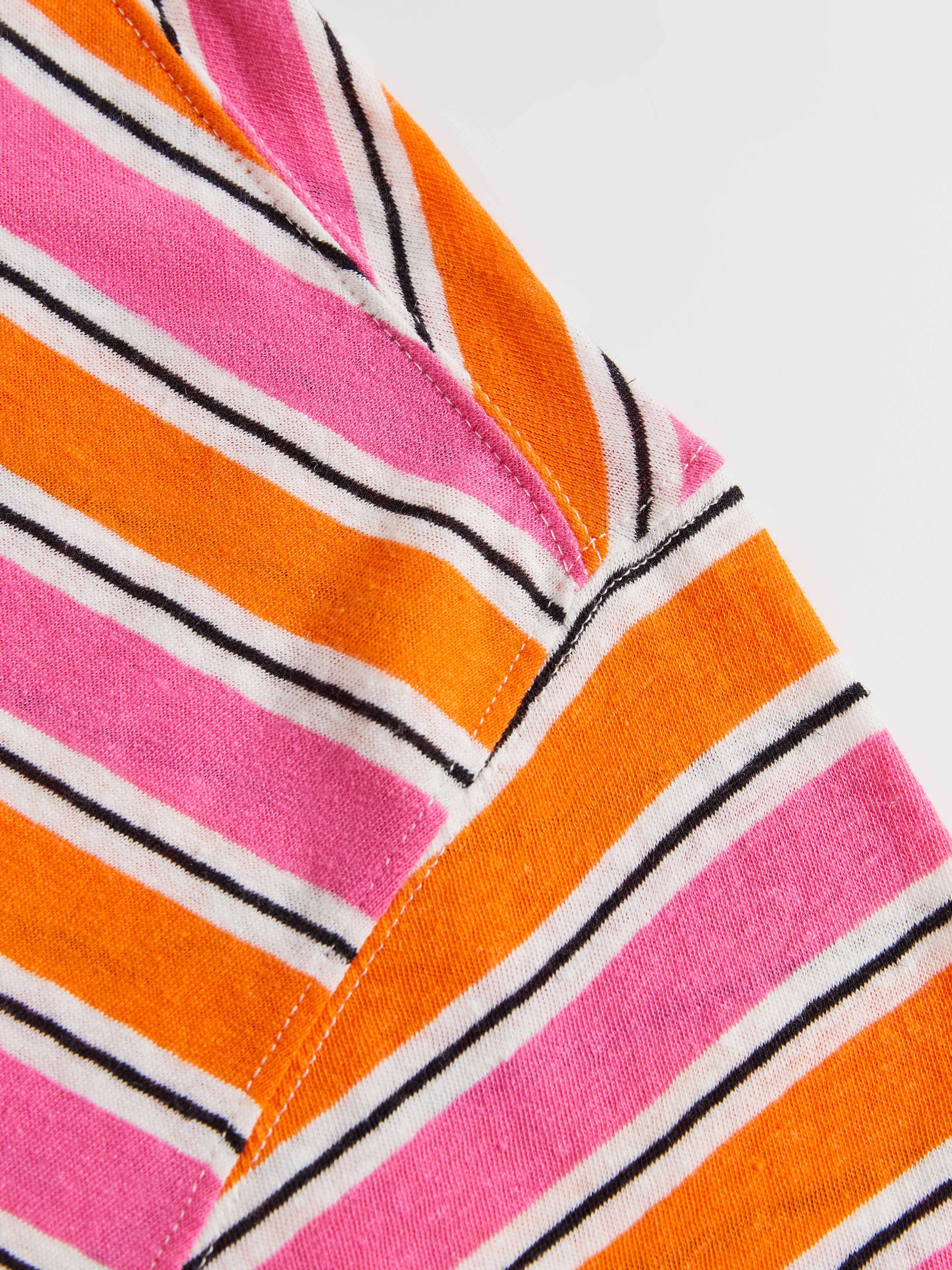 Cotton Linen Stripe Tee - 6