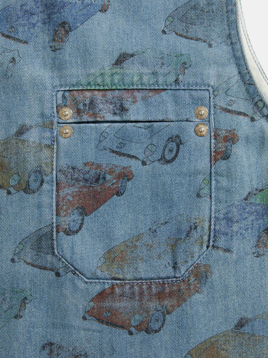 Car‑Print Denim Dress - 6
