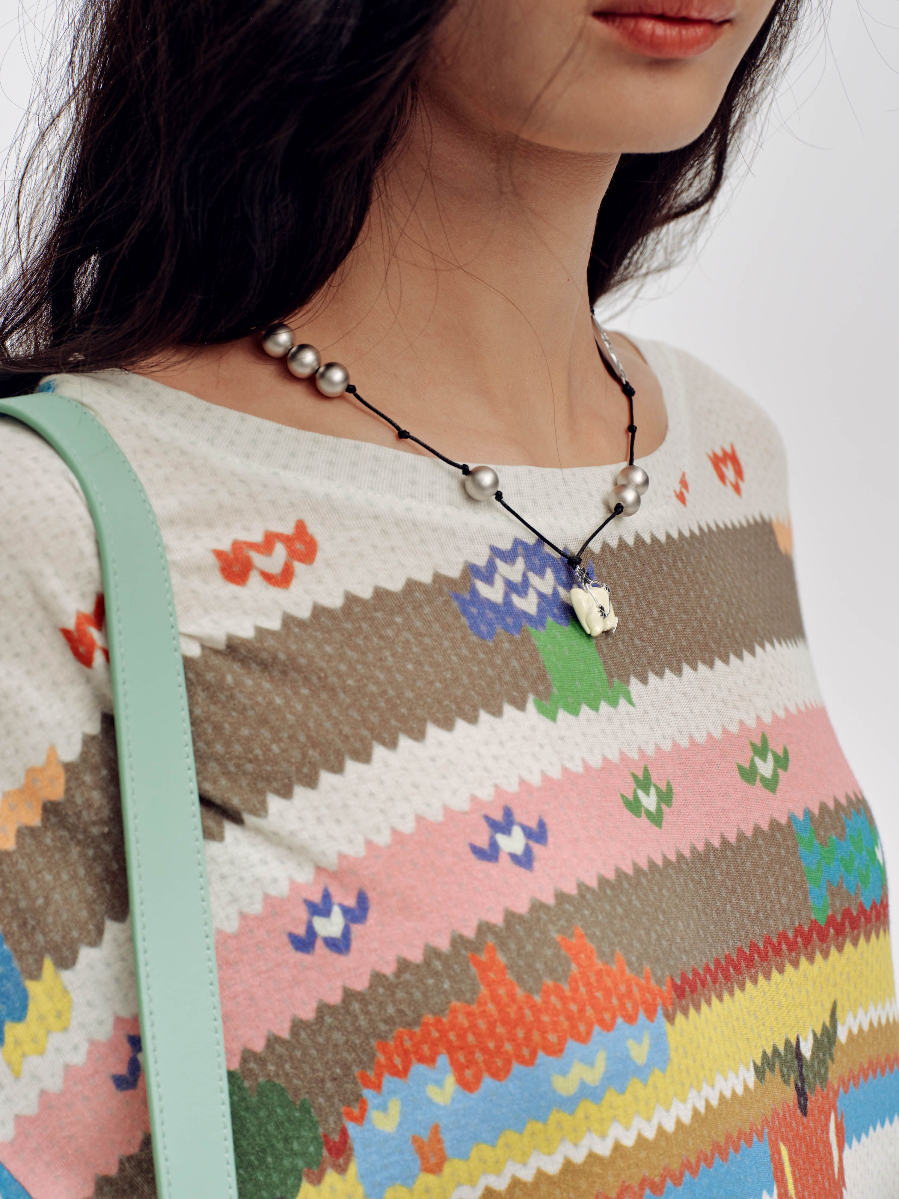 Faux Sweater Print Long Sleeve T-Shirt - 6