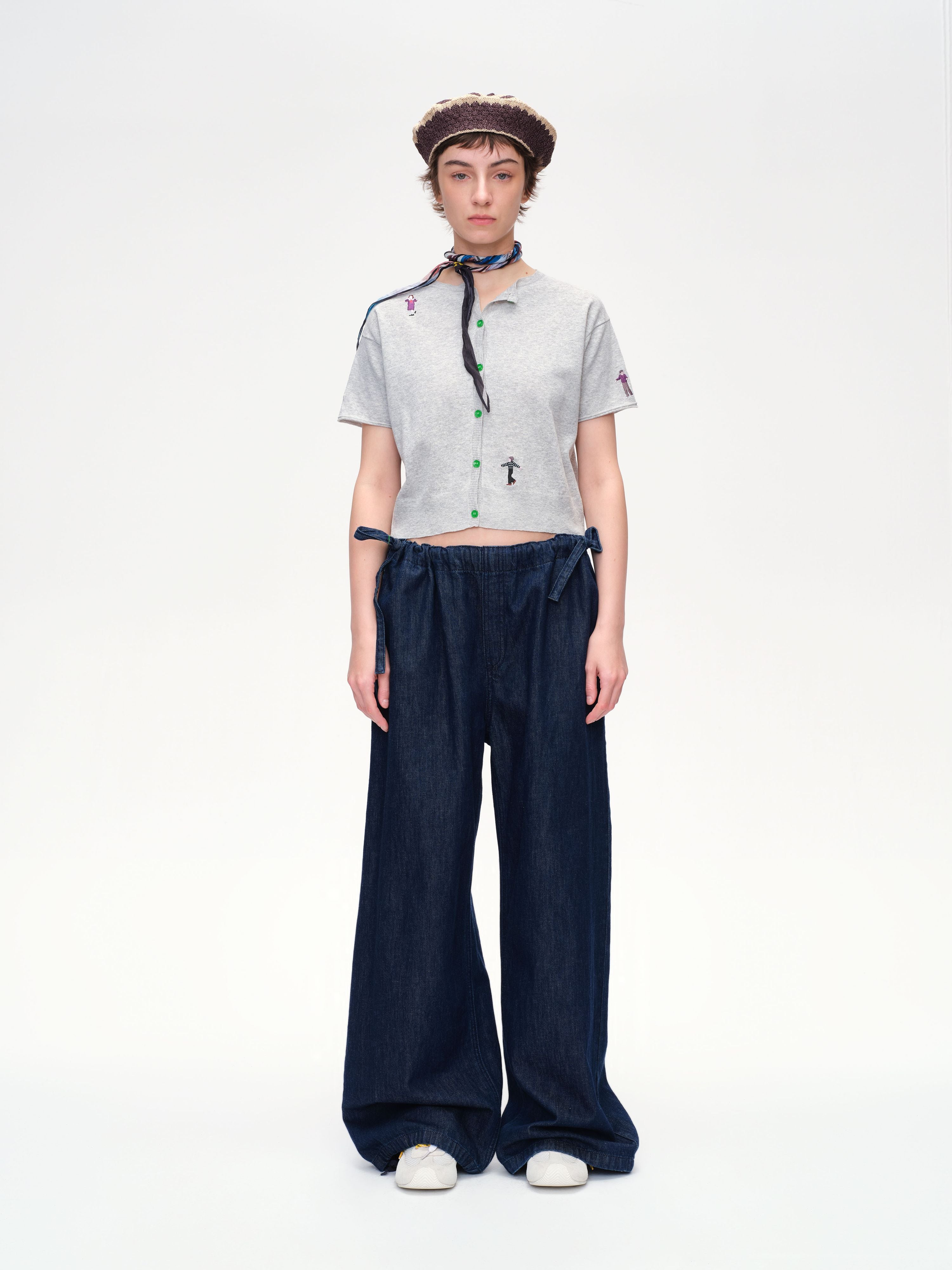 Cotton Linen Denim Pants - 3